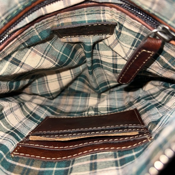 Wild West Classic Brown Leather Messenger Bag. Made in Losangeles - Picture 8 of 11